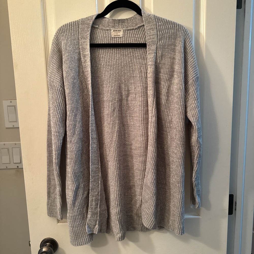 Ardene Light Gray Open-Front Cardigan